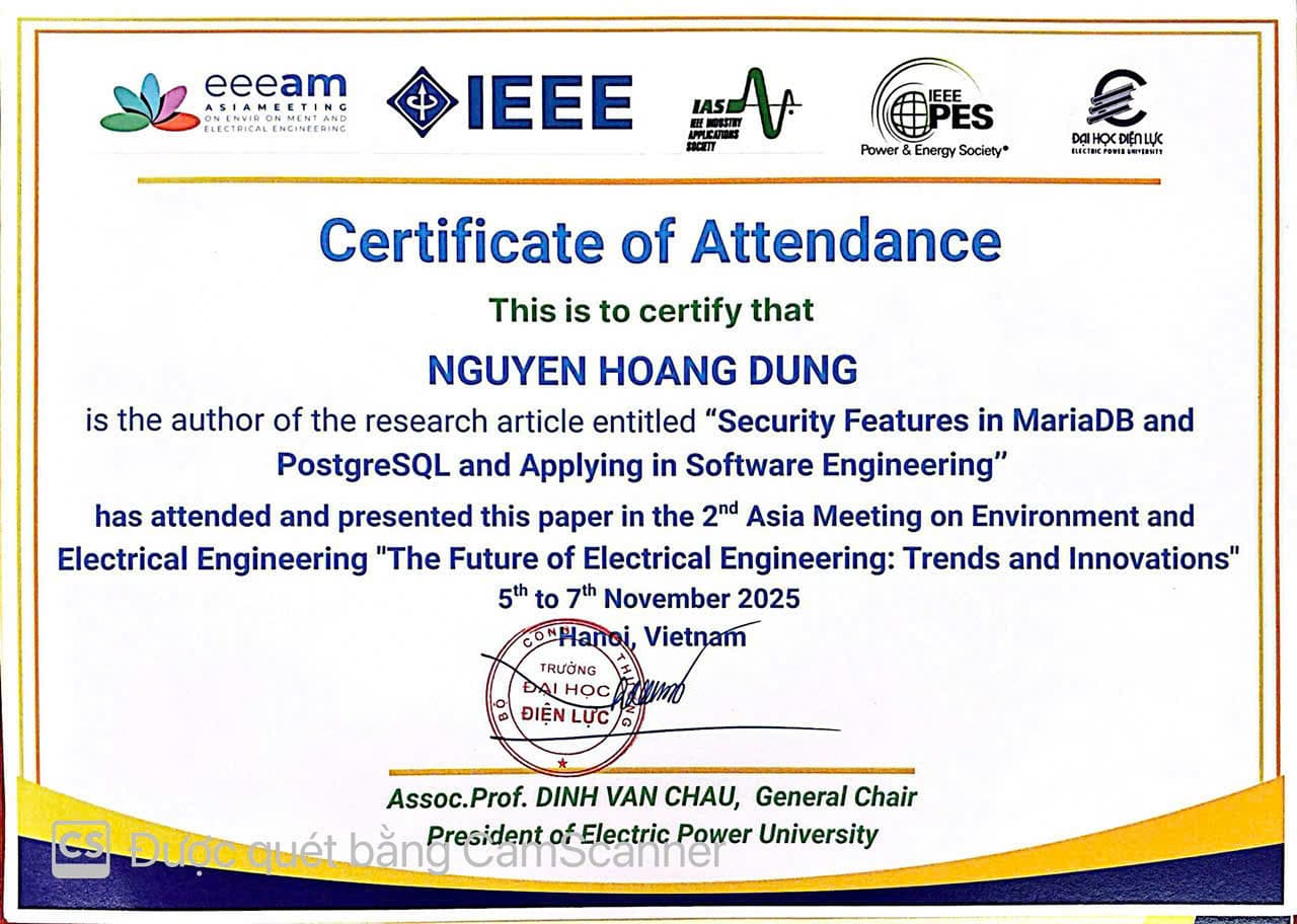 EEE-AM 2025 Certificate of Attendance for Nguyen Hoang Dung